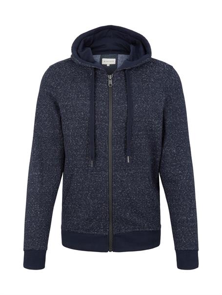 Sweatjacke mit feinen Streifen navy offwhite inject stripe