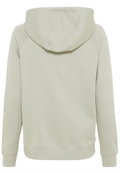 Sweatjacke mit Kapuze aus reiner Baumwolle light jade