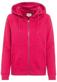 Sweatjacke mit Kapuze aus reiner Baumwolle magnolia