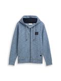 Sweatjacke mit Kapuze denim blue structured melange