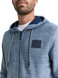 Sweatjacke mit Kapuze denim blue structured melange