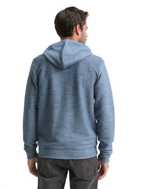Sweatjacke mit Kapuze denim blue structured melange