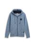 Sweatjacke mit Kapuze denim blue structured melange
