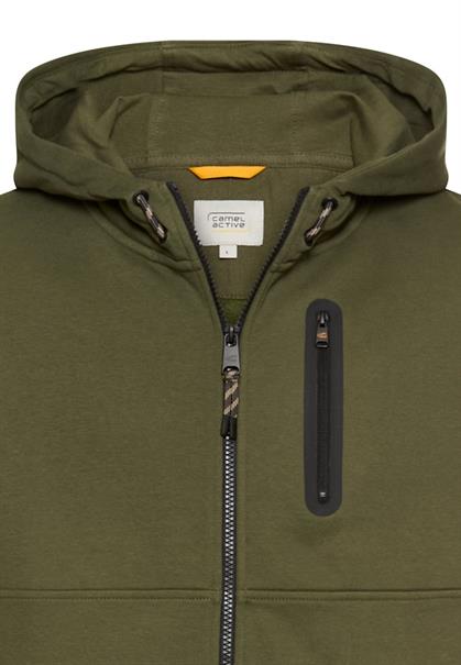 Sweatjacke mit Kapuze forest green