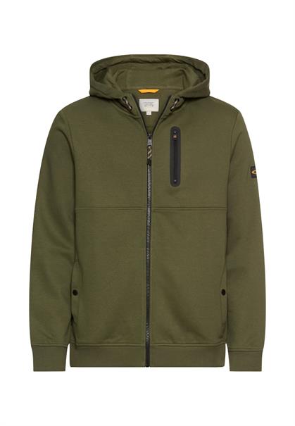 Sweatjacke mit Kapuze forest green
