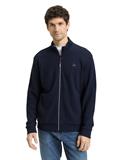 Sweatjacke mit Logo-Badge sky captain blue