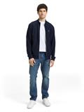 Sweatjacke mit Logo-Badge sky captain blue