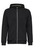 Sweatjacke mit Materialmix black