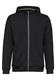Sweatjacke mit Materialmix black