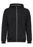Sweatjacke mit Materialmix black
