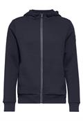 Sweatjacke mit Materialmix night blue