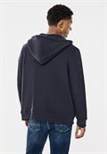 Sweatjacke mit Materialmix night blue