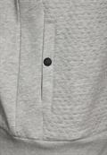 Sweatjacke mit Materialmix warm grey melange