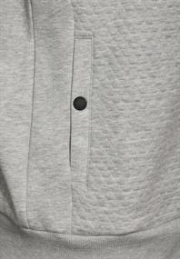 Sweatjacke mit Materialmix warm grey melange