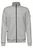 Sweatjacke mit Materialmix warm grey melange