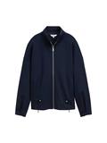 Sweatjacke mit Nylon-Einsätzen sky captain blue