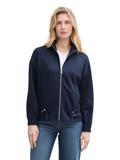 Sweatjacke mit Nylon-Einsätzen sky captain blue