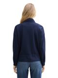 Sweatjacke mit Nylon-Einsätzen sky captain blue