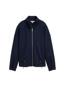 Sweatjacke mit Nylon-Einsätzen sky captain blue