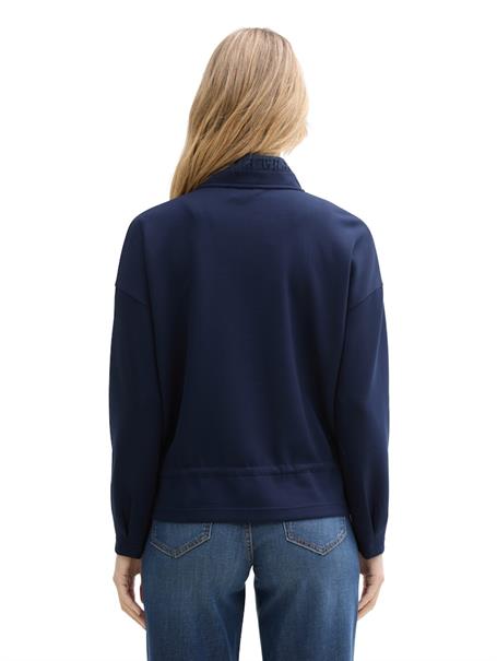 Sweatjacke mit Nylon-Einsätzen sky captain blue
