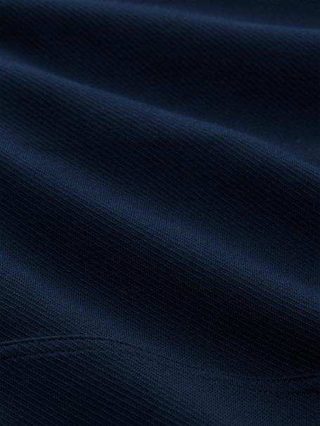 Sweatjacke mit Polokragen sky captain blue