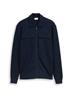 Sweatjacke mit Polokragen sky captain blue
