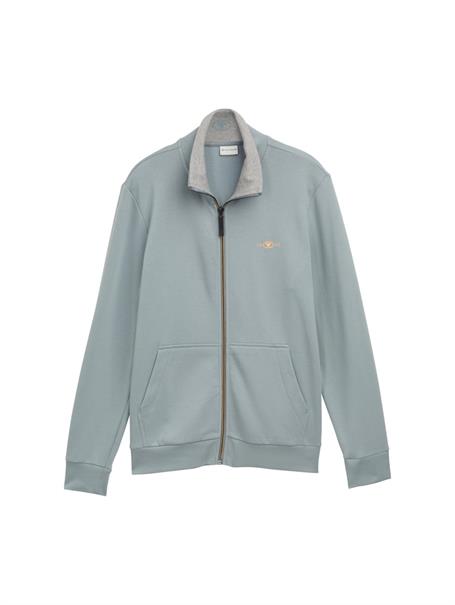 Sweatjacke mit Stehkragen grey mint