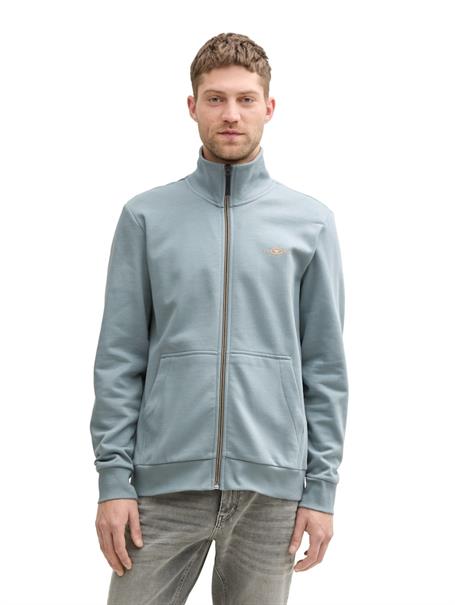 Sweatjacke mit Stehkragen grey mint