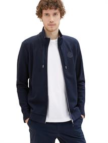 Sweatjacke mit Stehkragen sky captain blue