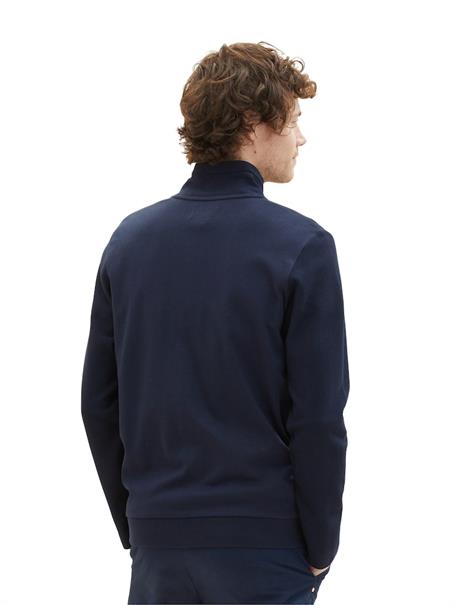 Sweatjacke mit Stehkragen sky captain blue