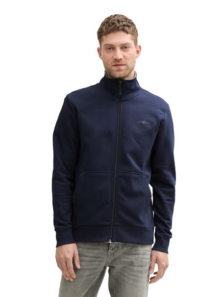 Sweatjacke mit Stehkragen sky captain blue