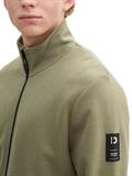 Sweatjacke mit Stehkragen tree moss green