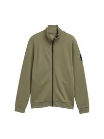 Sweatjacke mit Stehkragen tree moss green