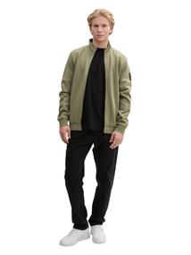 Sweatjacke mit Stehkragen tree moss green