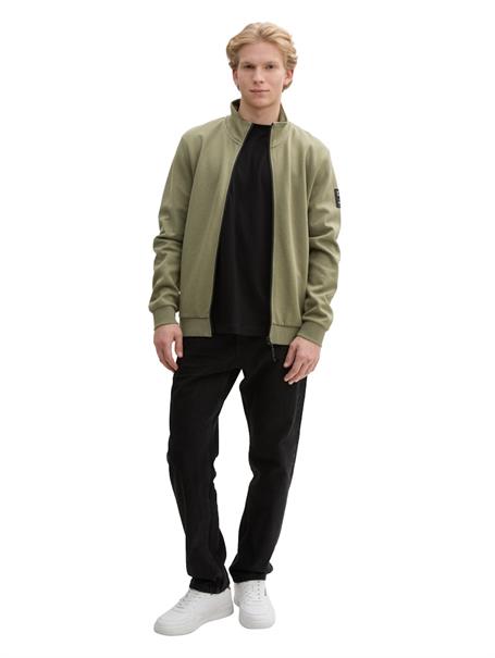 Sweatjacke mit Stehkragen tree moss green