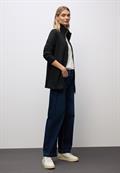 Sweatjacke mit Strickdetails black