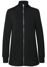 Sweatjacke mit Strickdetails black