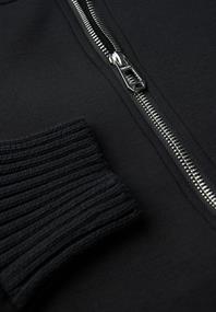 Sweatjacke mit Strickdetails black