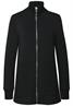 Sweatjacke mit Strickdetails black