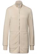 Sweatjacke mit Strickdetails soft fawn beige