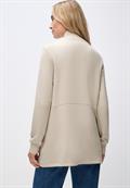 Sweatjacke mit Strickdetails soft fawn beige