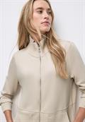 Sweatjacke mit Strickdetails soft fawn beige