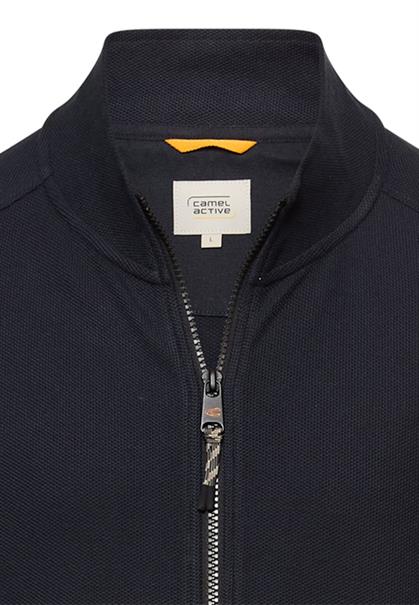 Sweatjacke mit verstellbarem Tunnelzug dark navy