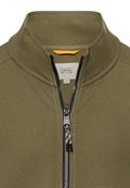 Sweatjacke mit verstellbarem Tunnelzug deep olive