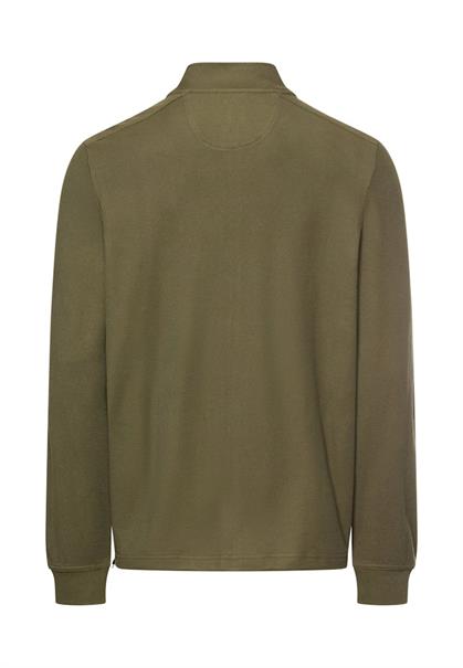 Sweatjacke mit verstellbarem Tunnelzug deep olive