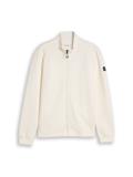 Sweatjacke mit Waffelstruktur gardenia white