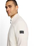 Sweatjacke mit Waffelstruktur gardenia white