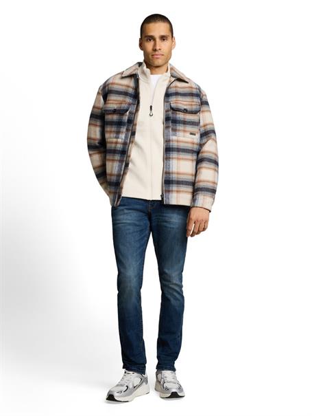 Sweatjacke mit Waffelstruktur gardenia white