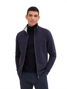 Sweatjacke mit Ziernaht knitted navy