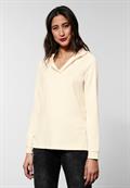 Sweatpullover mit Kapuze creamy beige